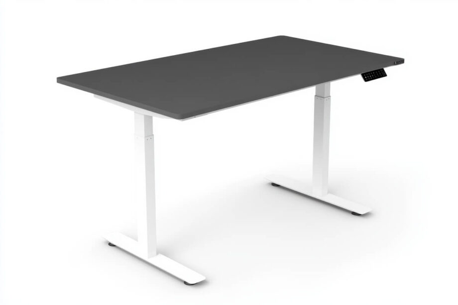 Stalowe stelaże do biurek i stołów: profile 30x30, 40x20 lub 40x40 mm (1,5–2,0 mm), nośność 80–150 kg, stopki regulowane.